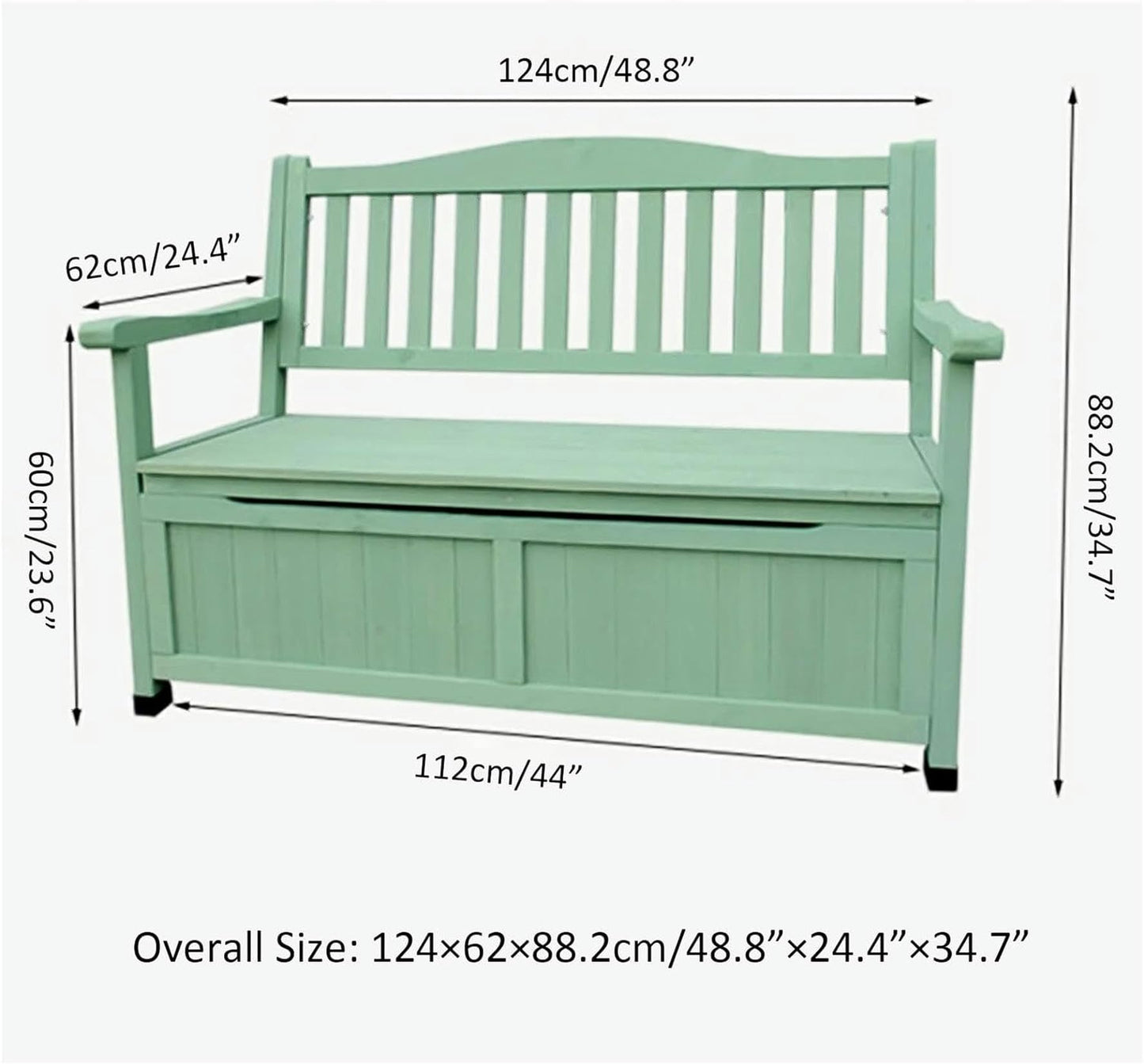 CZHIXG Outdoor Garden Chair with Storage Cabinet, Waterproof Surface, Mutifunctional Wooden Outdoor Chair, Potting Stand with High Feet for Backyard, Patio, Lawn (Size : A) (B)