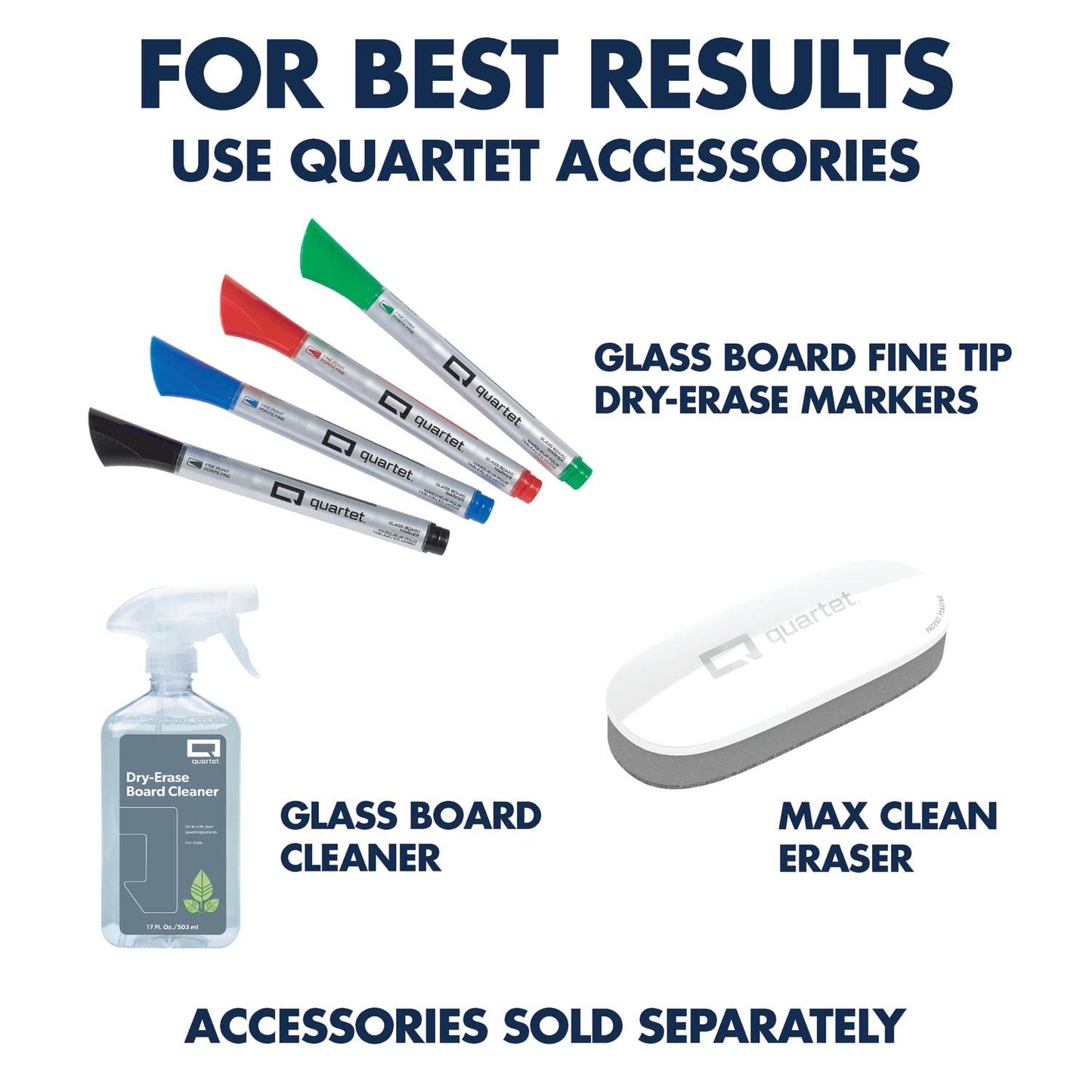 Quartet Glass Dry Erase White Board 18"W x 6"H, Compact Desktop Whiteboard with Storage Drawer, Floral (GDP186P)