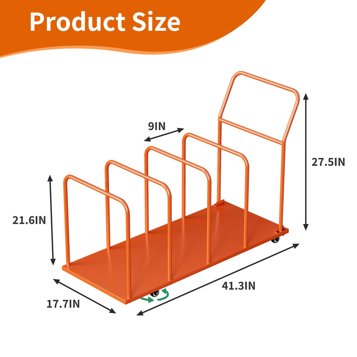 WYJREES Carton Storage Rack, Cardboard Box Organizer, 500LBS Carton Stands Cart, Heavy Duty Cardboard Boxes Storage Rack with Wheels, Carton Cart Stand for Warehouse