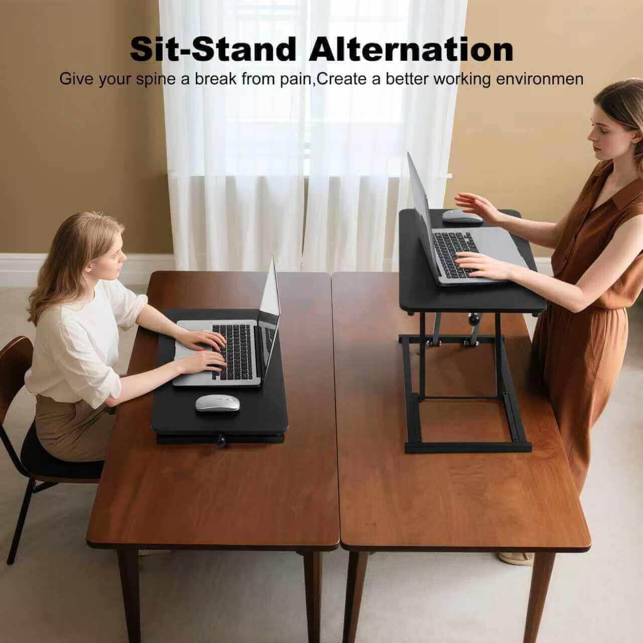 Raathionty Adjustable Height Standing Desk Converter, Keyboard Riser for Stand Up Desk Riser, Computer Keyboard Stand for Desktop, Computer Workstations for Home Office