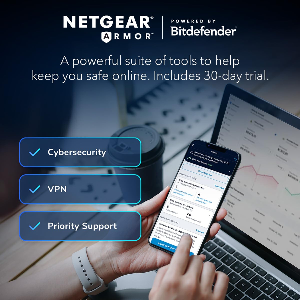 NETGEAR Orbi 370 Series Dual-Band WiFi 7 Mesh Network System for Home (RBE373) – Wireless Router + 2 Extenders, Security Features, 5 Gbps, Covers 6,000 sq.ft., 70 Devices, 2.5GB Internet Port, BE5000