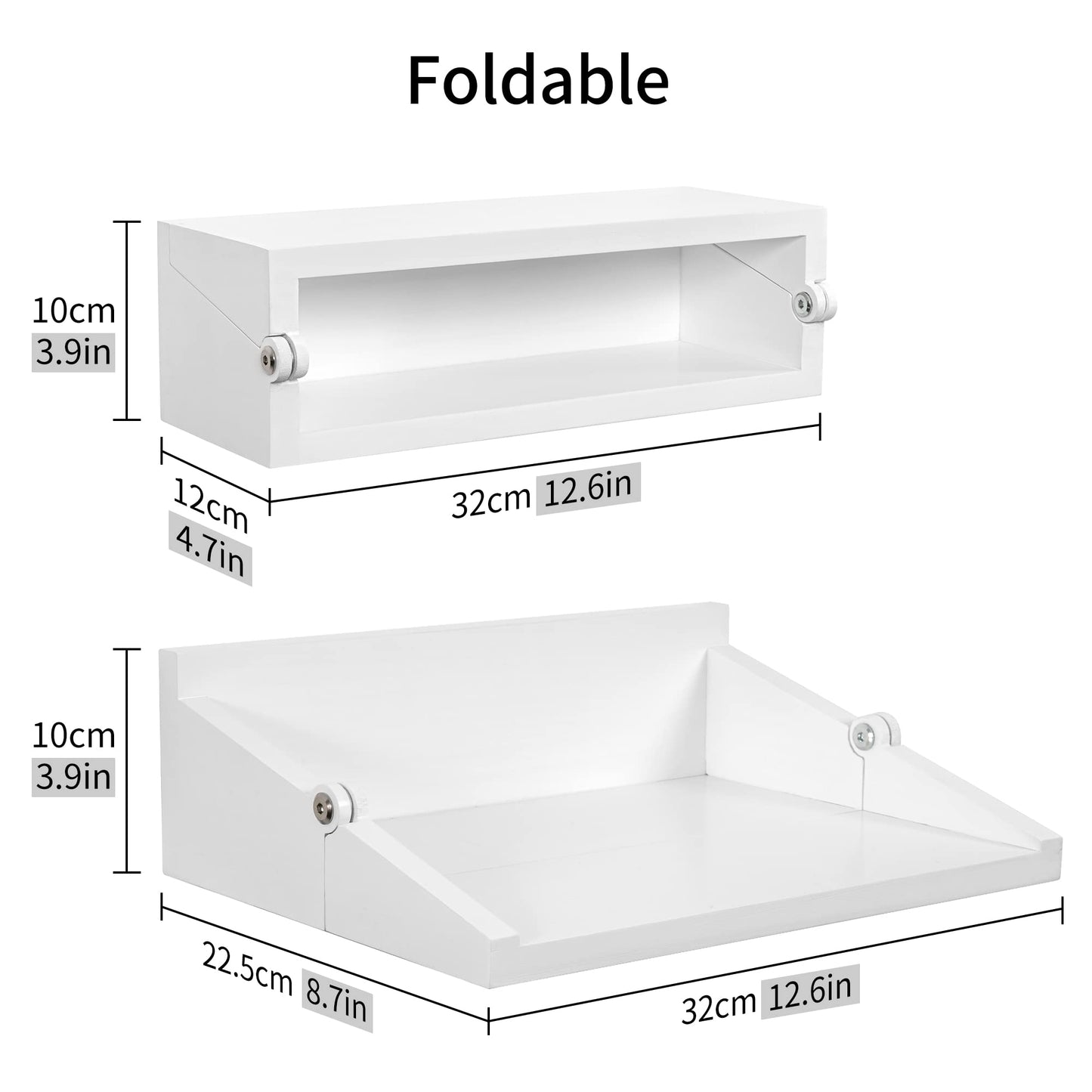 SUMGAR Floating Nightstand White Modern Bedside Table Organiser Fully Assembled Shelf Small Spaces Wall Mounted Storage Wood Furniture for Bedroom Home Decor 13 Inch Wide