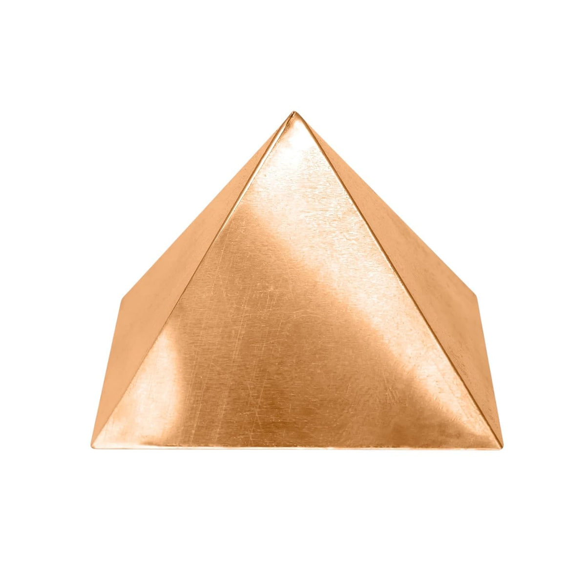Pure Copper Vastu Pyramid, 3 Inch Hollow Energy Booster, Traditional Indian Style Tabletop Sculpture for Home and Office Decor | Energy for Vibrations at Home, Office | Health & Wealth Benefits