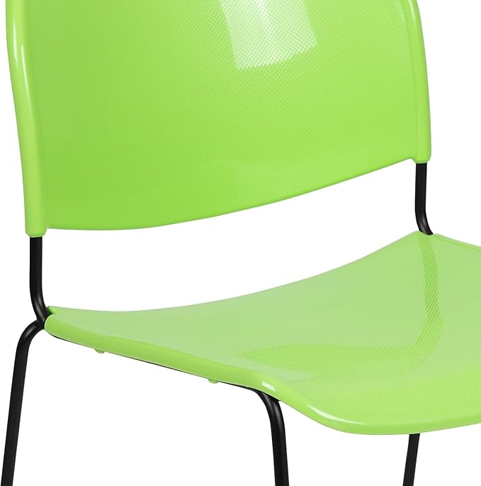 Flash Furniture HERCULES Series 880 lb. Capacity Green Ultra-Compact Stack Chair