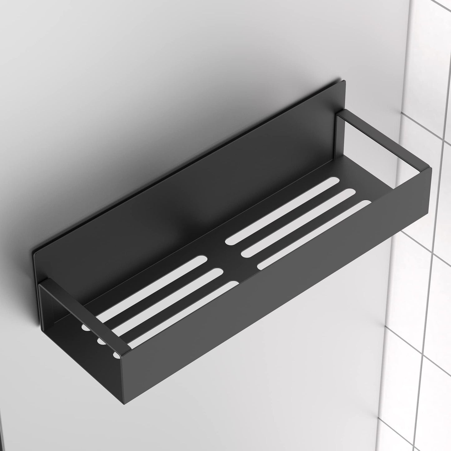HuggieGems 4 Pack Magnetic Spice Storage Rack Organizer for Refrigerator and Oven, Matt Black Fridge Organizers and Storage