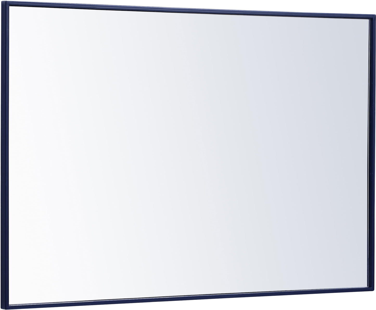 Elegant Decor Monet 42" x 28" Rectangle Metal Frame Mirror in Silver