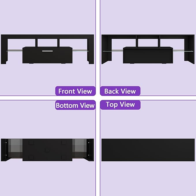Clikuutory Modern Lighting 51 inch TV Stand