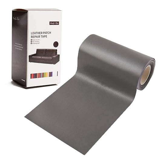 Leather Repair Patch Tape Night Gray 3 x 60 inch Self Adhesive Leather Repair