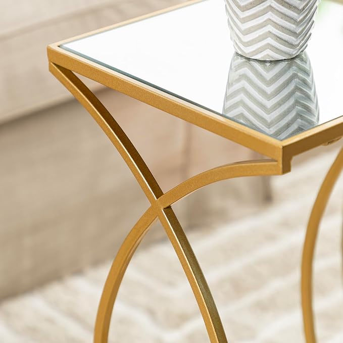 Glitzhome Nesting Side Tables, Coffee Tables Decorative Accent Tables