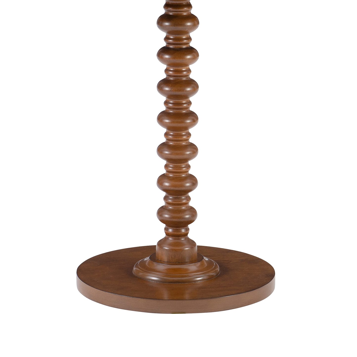 Powell Tarkin Round Hazelnut Turned Spindle Pedestal Side Accent Table