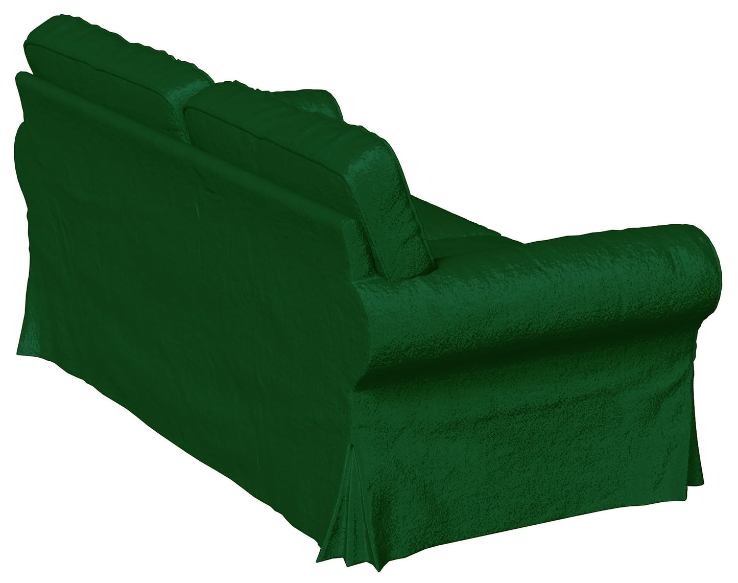 Velvet Pets Friendly Sofa Covers Made Compatible with IKEA Ektorp Loveseat Two Seat Slipcovers (Velvet Dark Green Ektorp 2)