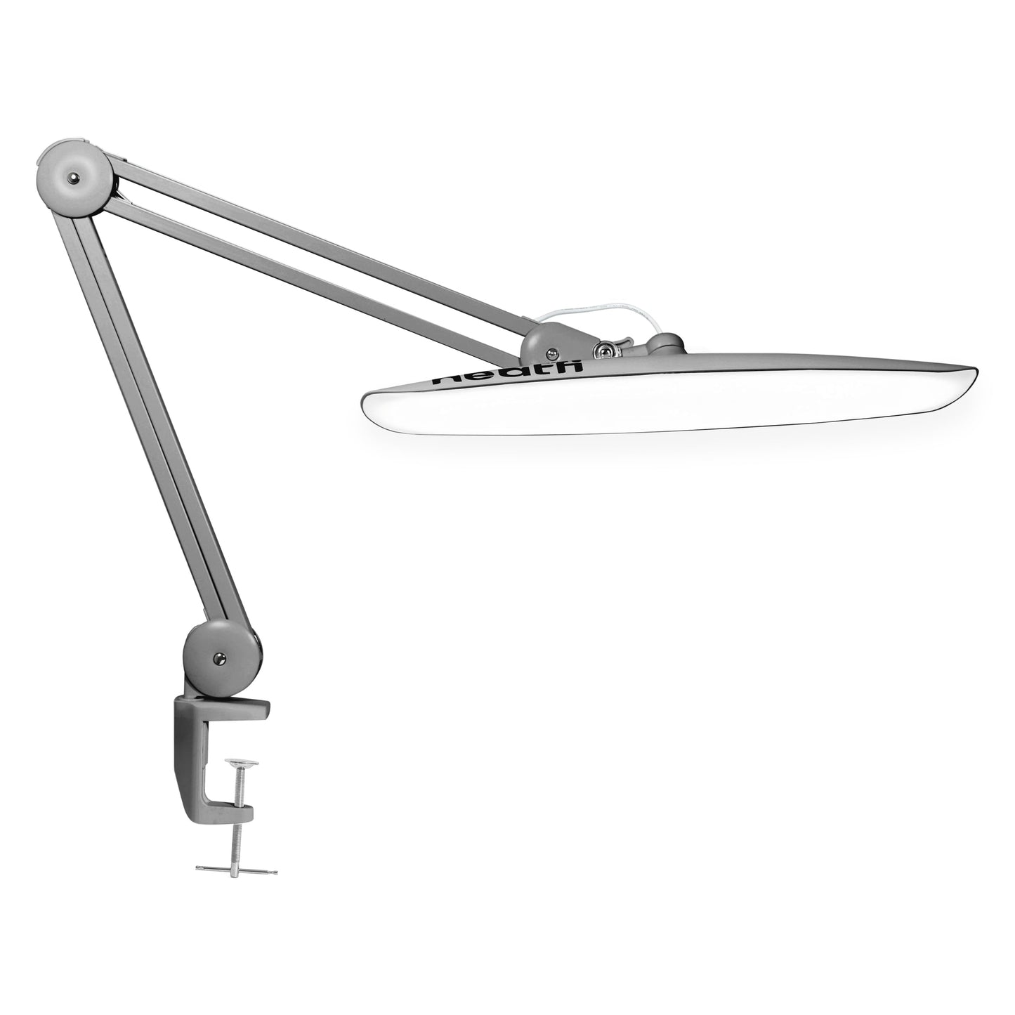 Neatfi XL 2200 Lumens 24W LED Desk Lamp – Shadow-Free Task Lighting | 4-Level Dimming | Home Office & Crafts Use | 20-Inch Wide Head (Silver, Non-CCT with Clamp)