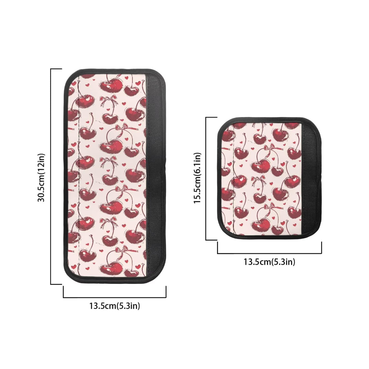 Hwzdsyxl Cherry Bowknot Heart Print Refrigerator Door Handle Covers Set of 6 Kitchen Appliance Handles Decor Anti-Static Fridge Handle Cover Keep Off Fingerprints Food Spot for Valentine's Day Decor