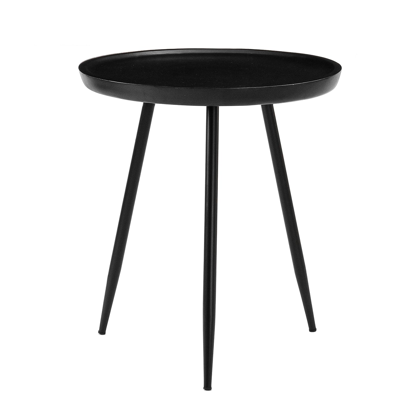 MH London Modern Side Table-Dilan Tri Pin End Table. Exclusively Designed Hand-Crafted Small Nightstand. Solid Wood Round End Table.Contemporary Accent Table for Bedrooms, Living Rooms and Home Office