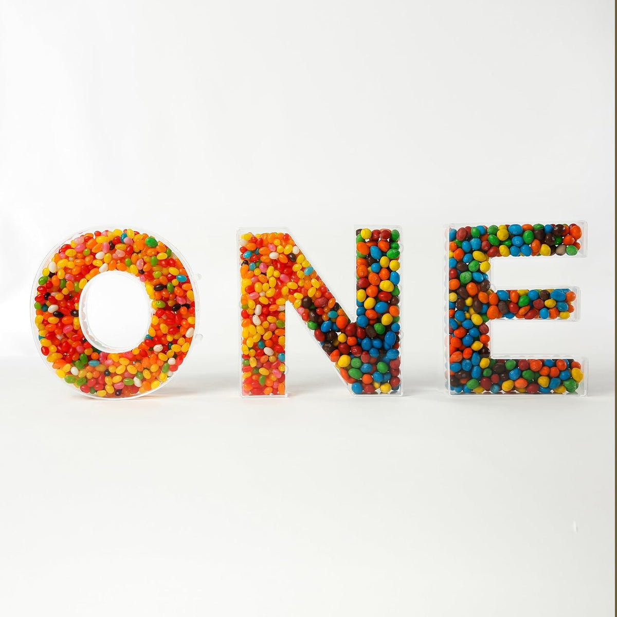 OAEUQ 10-Inch Magnetic Alphabet Candy Jar Refillable Fillable Letters For Candy Tray Reusable Lidded Candy Jar Candy Buffet Container Set (E, 1)