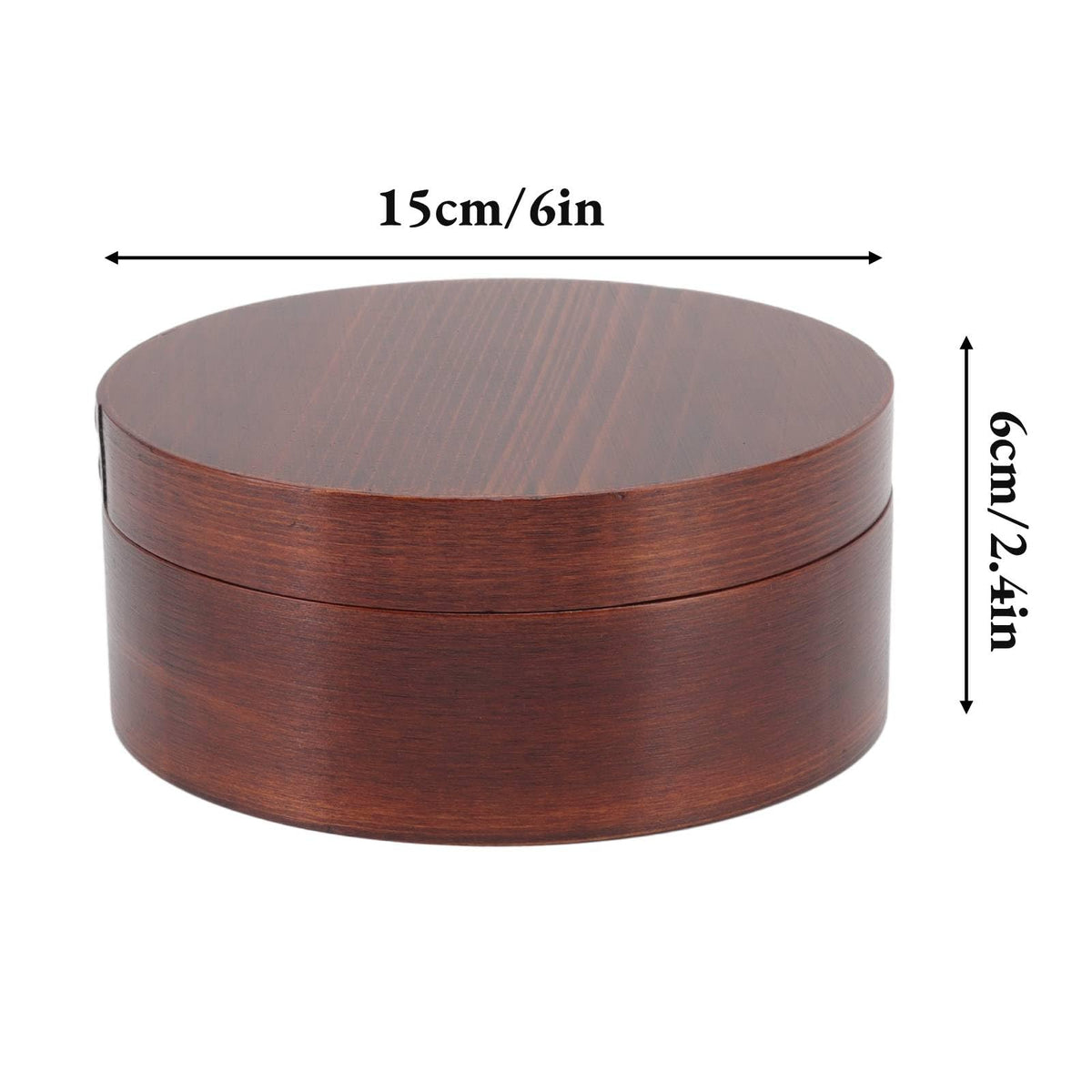 Niiyen Lunch Box Wood Bento Box Round Food Container Snack Organizer Single Level Wooden Storage Box For Office Home Camping Picnic