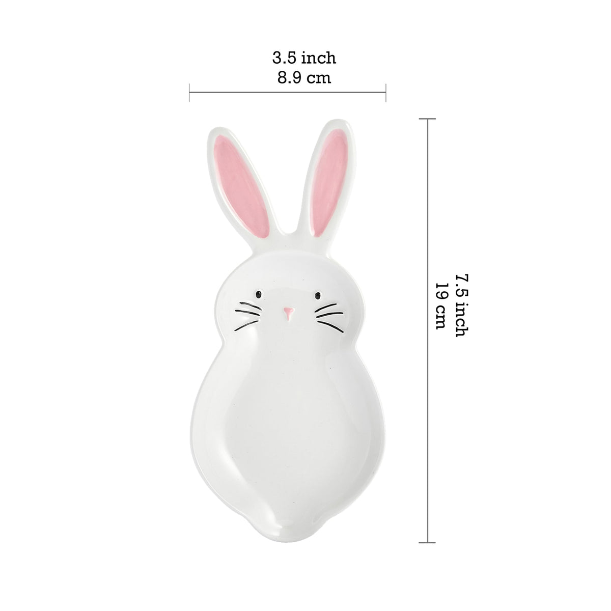 Bico Dreamy Rabbit Ceramic Hand Painted Easter Spoon Rest, Microwave and Dishwasher Safe