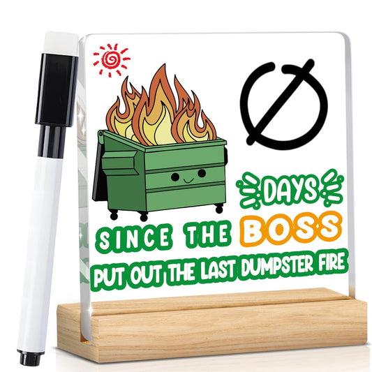 Cool Gifts for Bosses Dumpster Fire Desk Decor Dumpster Fire Desk Accessories Funny Boss Appreciation Gifts for Lead Director Officer Coworker Women Men Office Decorations for Work