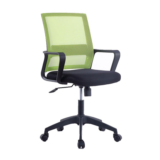 YDkjwjw Ergonomic Mesh Meeting Chair with Lumbar Support, Sled Base, No Wheels Armchair Mid Back Office Chairs Cantilever Desk Chair for Meeting Boardroom Visitor Reception