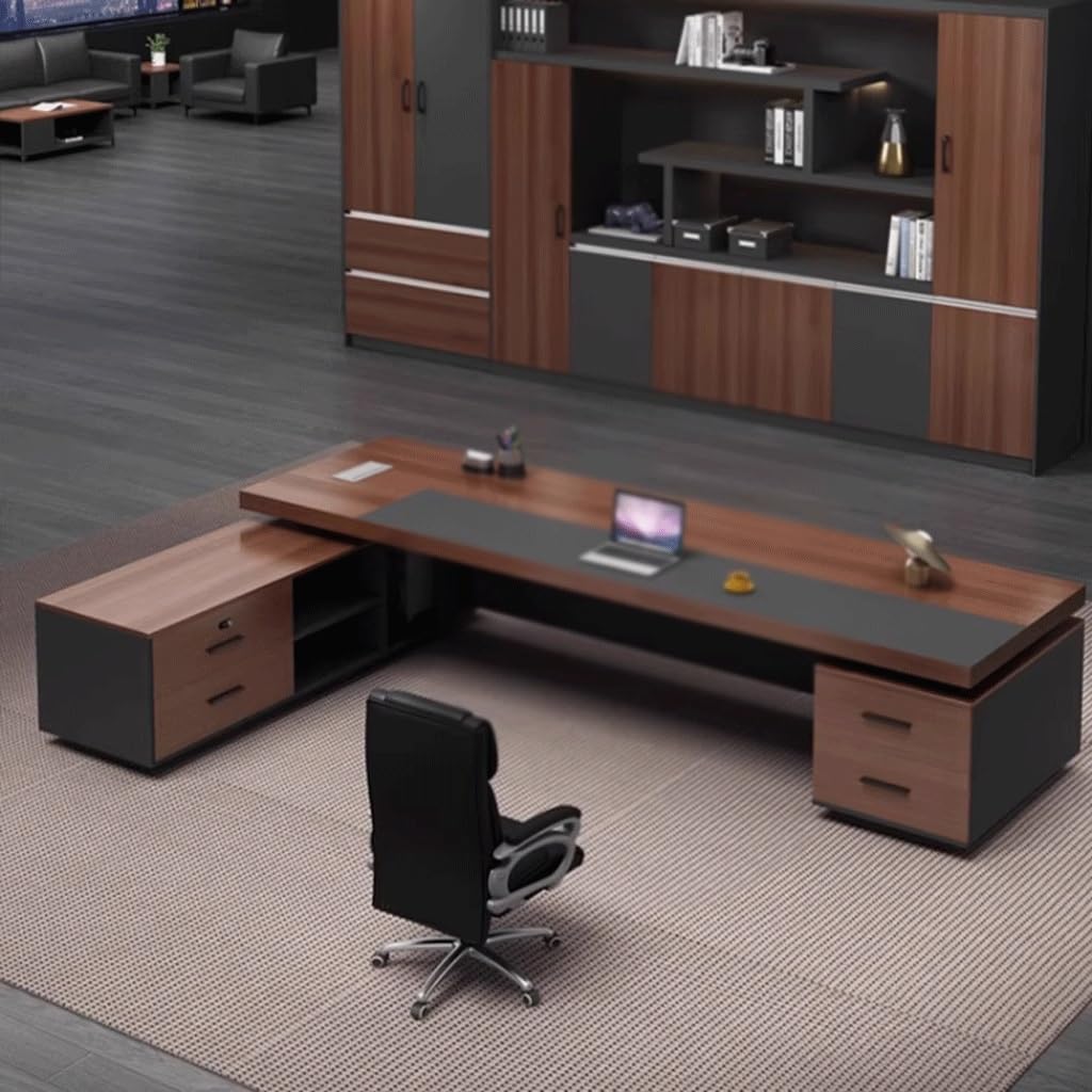 ULTRAWAVE Computer Desk Home Office Desk Executive Desk, Modern Executive Desk, CEO/Manager Desk, Office Furniture
