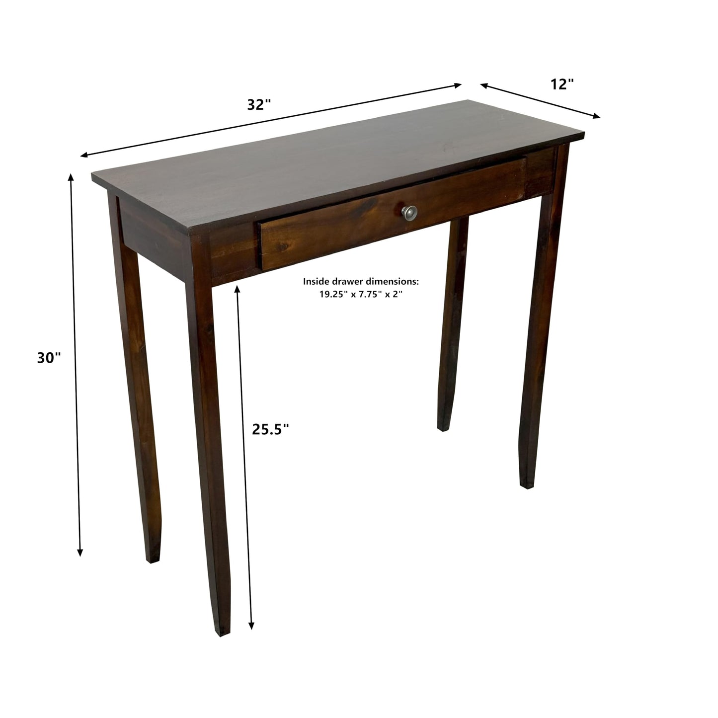 Fairway Avenue Home Solid Acacia Console Table w/Drawer
