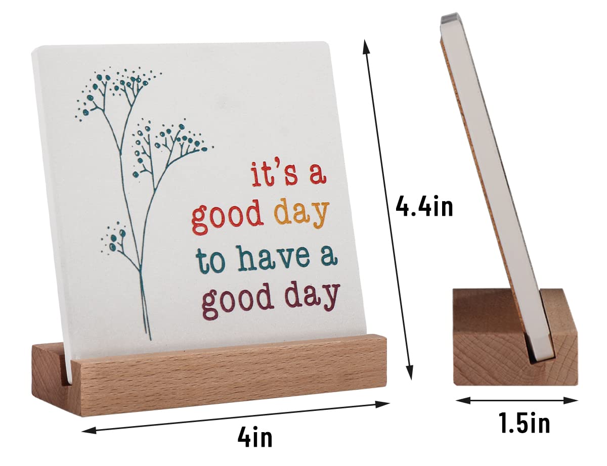 Positive Decor for Home Office, Motivational Gifts for Women, It's a Good Day Sign Inspirational Desk Art Decor, Emotion cheerful Support Mindset Good Vibes Decoration