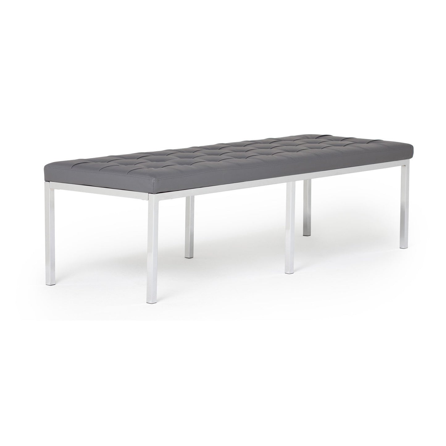 Studio Designs 72013 Bonded Leather Lintel 60" Bench, Smoke