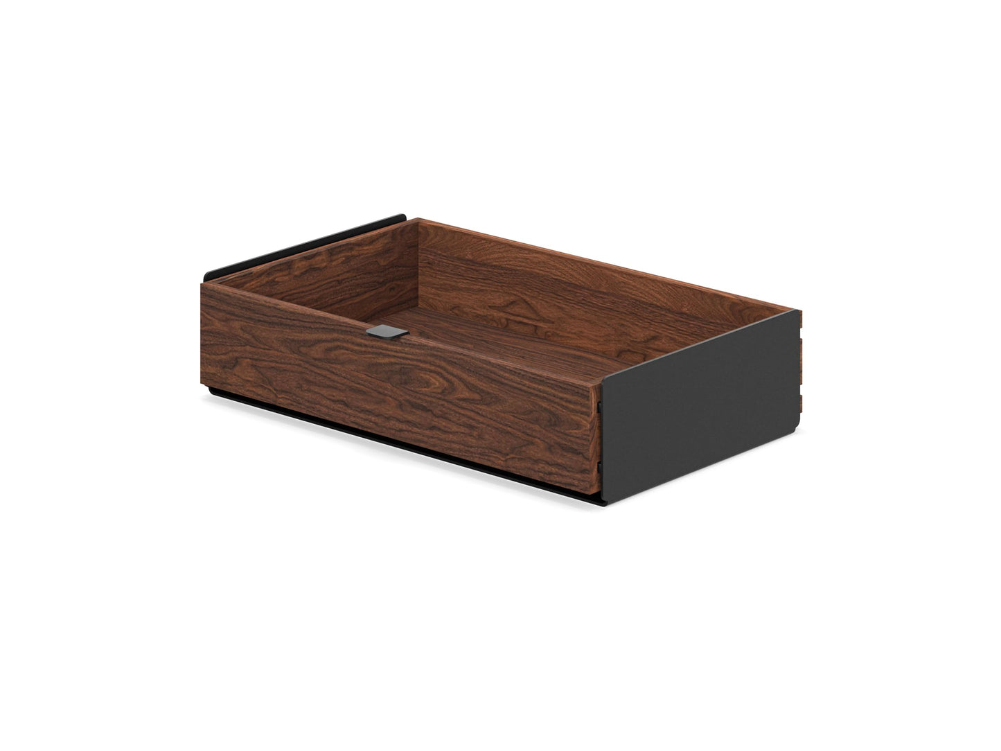 Oakywood Large Modular Drawer – Solid Wood Desk Organizer with Drawers – Document Holder & Office Storage – For Home Office Use – Black Walnut – Single Size