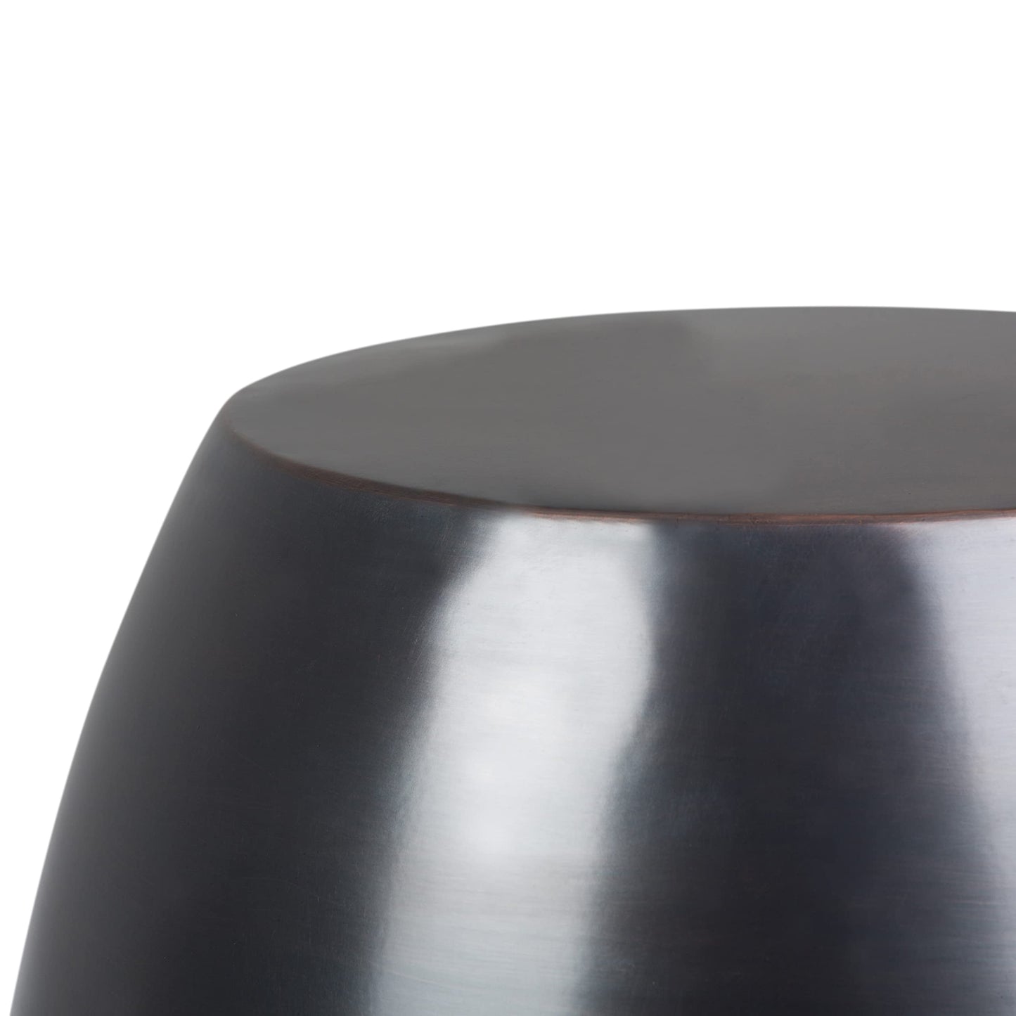 SIMPLIHOME Flanigan Metal Accent Table - 16 inch Wide Solid Metal Round Drum Side Table in Antique Copper, Industrial End Table or Coffee Table for Living Room with Honeycomb Design, Assembled