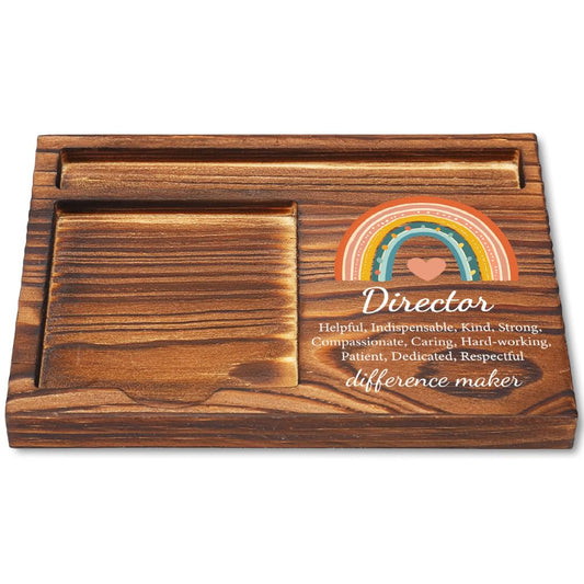 Director Gifts, Wooden Sticky Note Holder, Elegant Office Desk Accessory for Directors, Director Appreciation Gift for Women, Ideal for Birthdays, Christmas, or Thank You Occasions YCB109