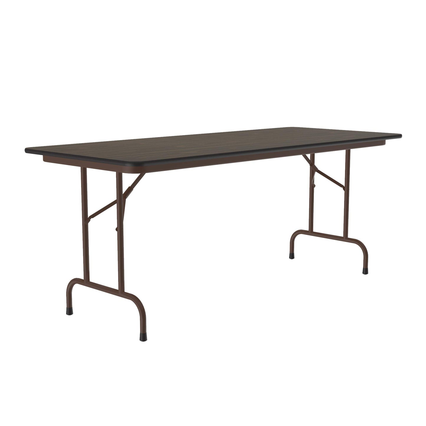 Correll CF2496M-01 Melamine Fixed Height Top Folding Table, Rectangular, 24" Width x 96" Length x 29" Height, Walnut