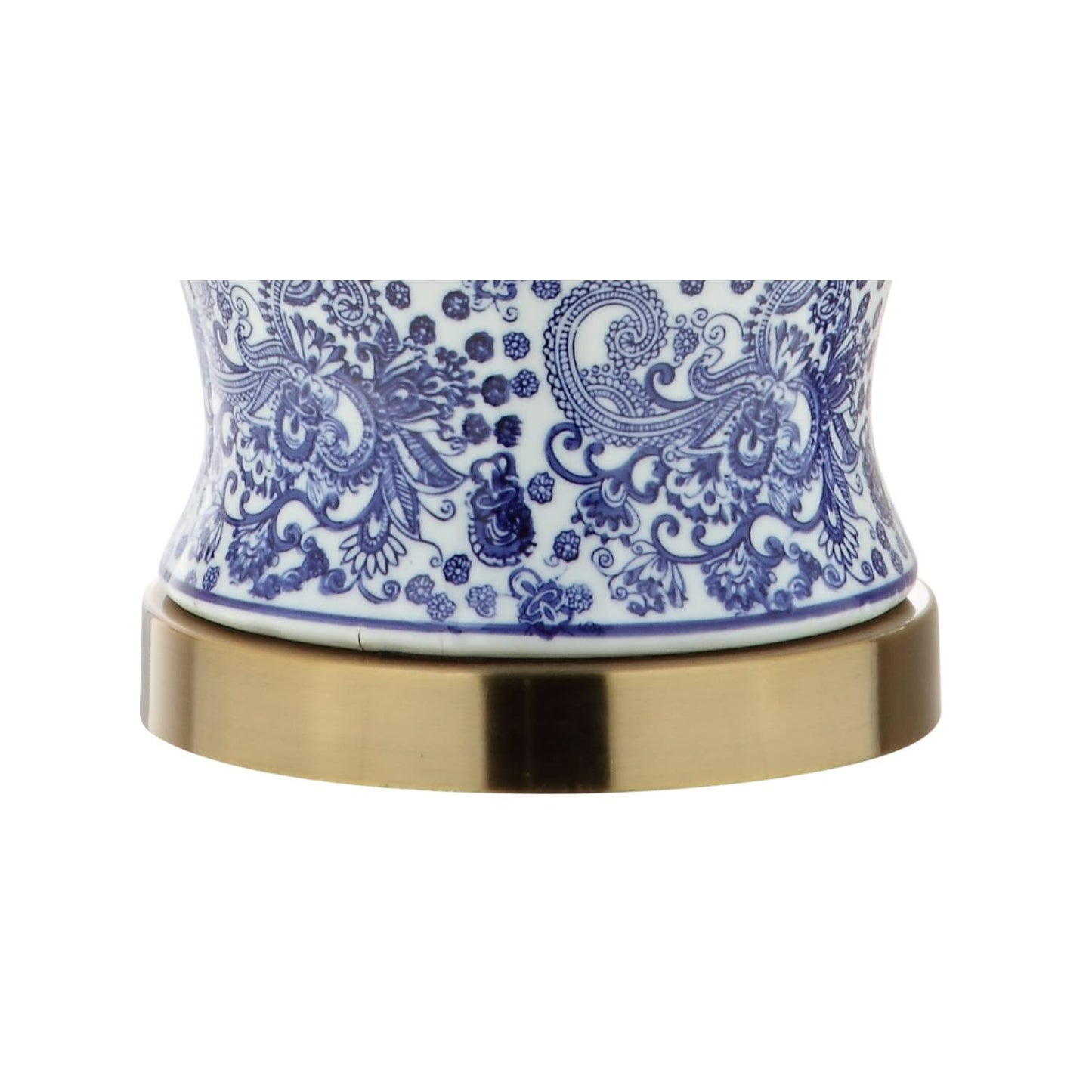 JONATHAN Y 29.5" Blue/White Ceramic Table Lamp for Living Room and Office, White Linen Drum Shade, Traditional Chinoiserie Ginger Jar Lamp, LED Bulb Included JYL3008A