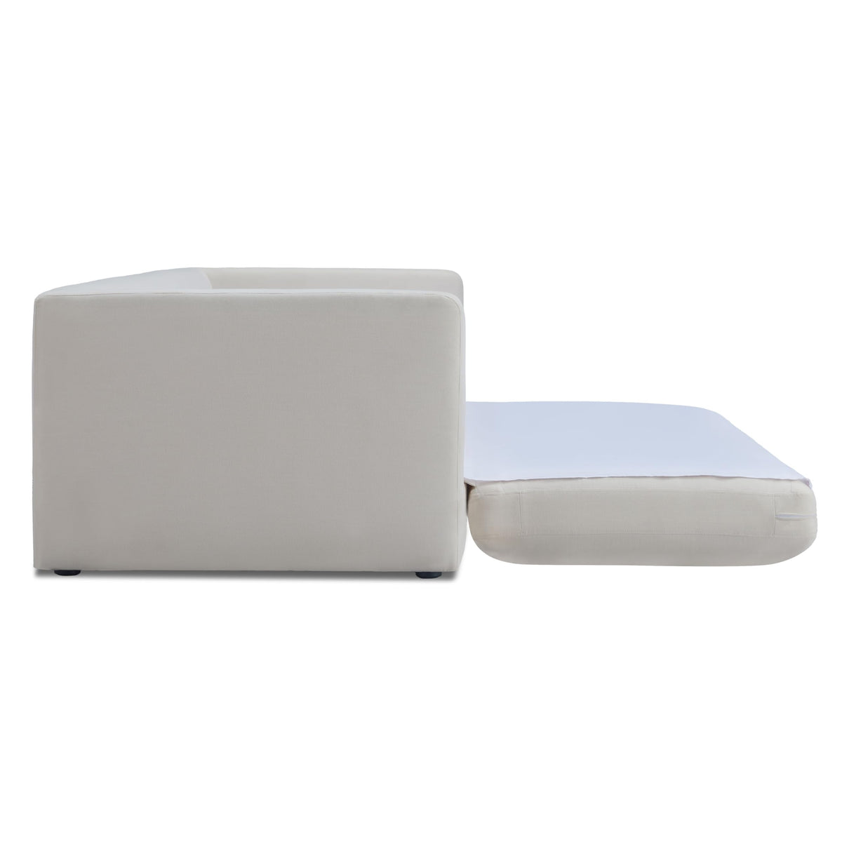 Tov Furniture Ryan Cream Upcycled Linen Sofa Bed