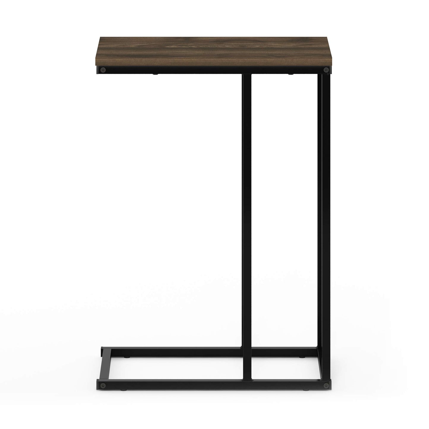 Furinno Camnus Modern Living C Shaped Sofa Side Table, 9.8 in x 17.9 in x 25 in, Columbia Walnut