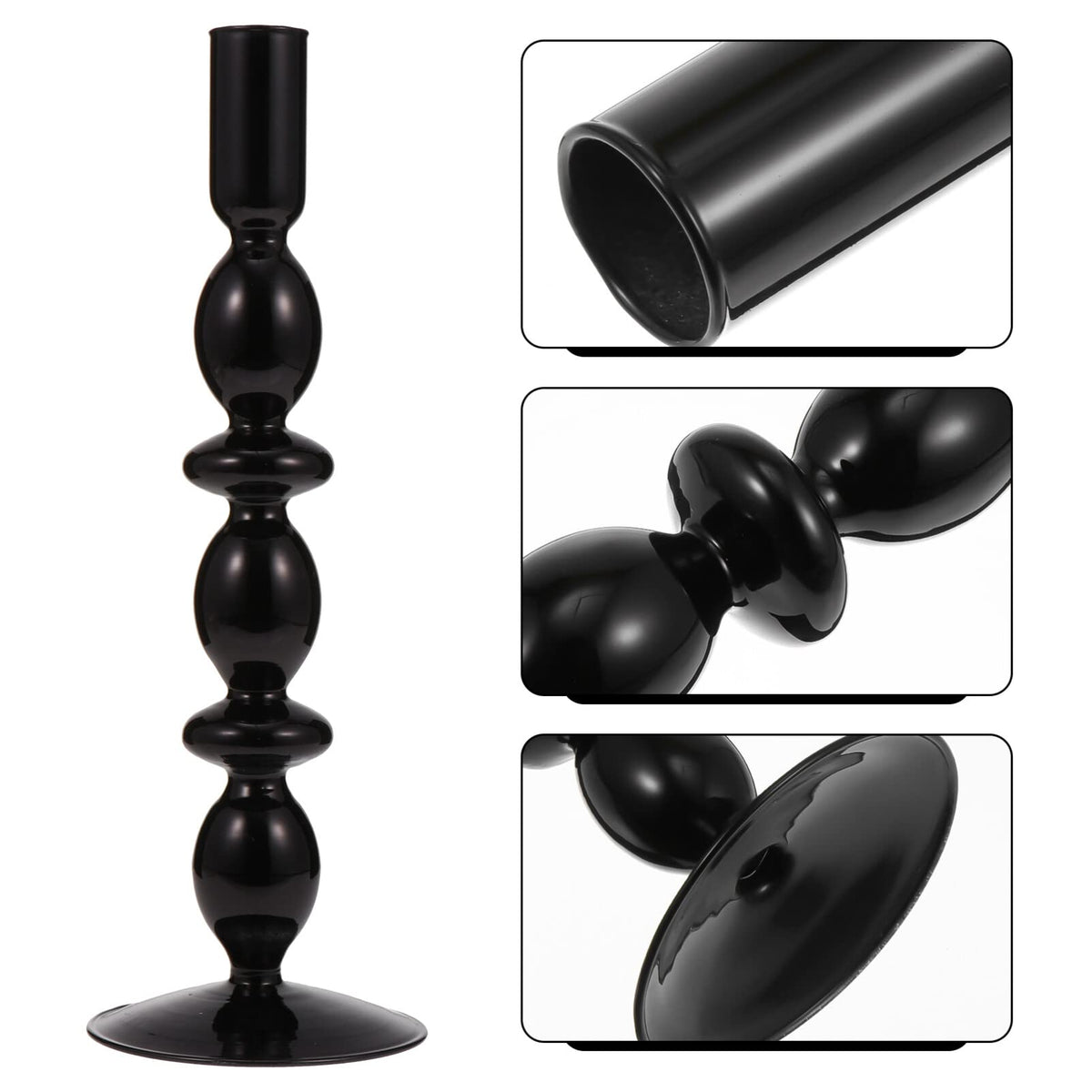 Glass Candlestick Holder Decorative Pillar Candle Holder for Elegant Home Decor Weddings Candlelight Dinners Family Gatherings