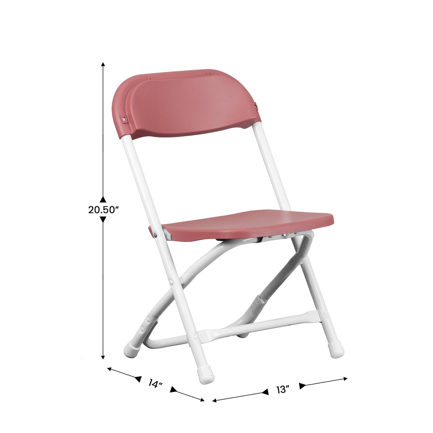 Flash Furniture Timmy 10 Pack Kids Burgundy Plastic Folding Chair