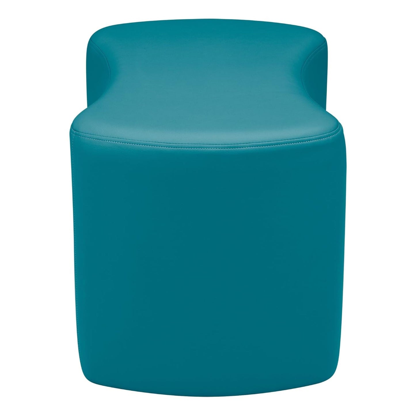 FDP Pro Series Bowtie Accent Ottoman (18" Height) Hand Upholstered Commercial Furniture for Hotel Lobby, Office, Restaurant, Home and More Collaborative and Configurable Seating - Teal