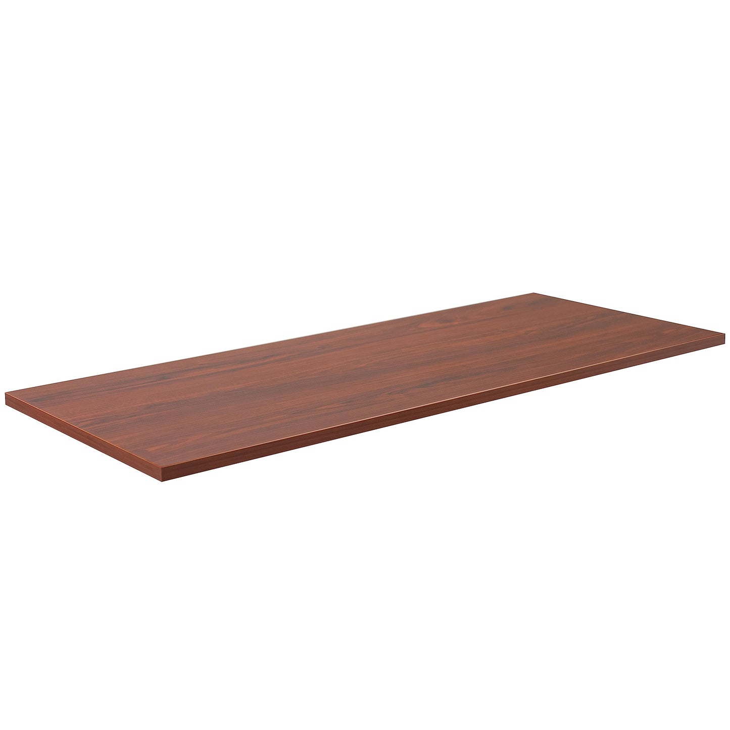 VIVO 55 x 24 inch Universal Solid One-Piece Square Corner Table Top for Standard and Sit to Stand Height Adjustable Home and Office Desk Frames, Dark Walnut, DESK-TOP55D-S