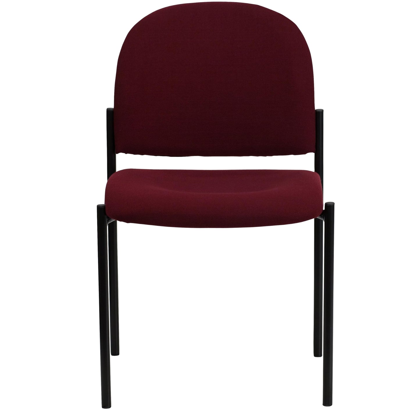 Flash Furniture Tania Comfort Burgundy Fabric Stackable Steel Side Reception Chair