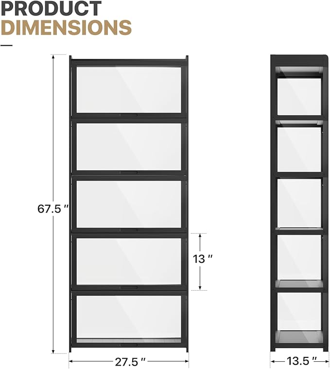 MoNiBloom 67.5" Curio Display Cabinet