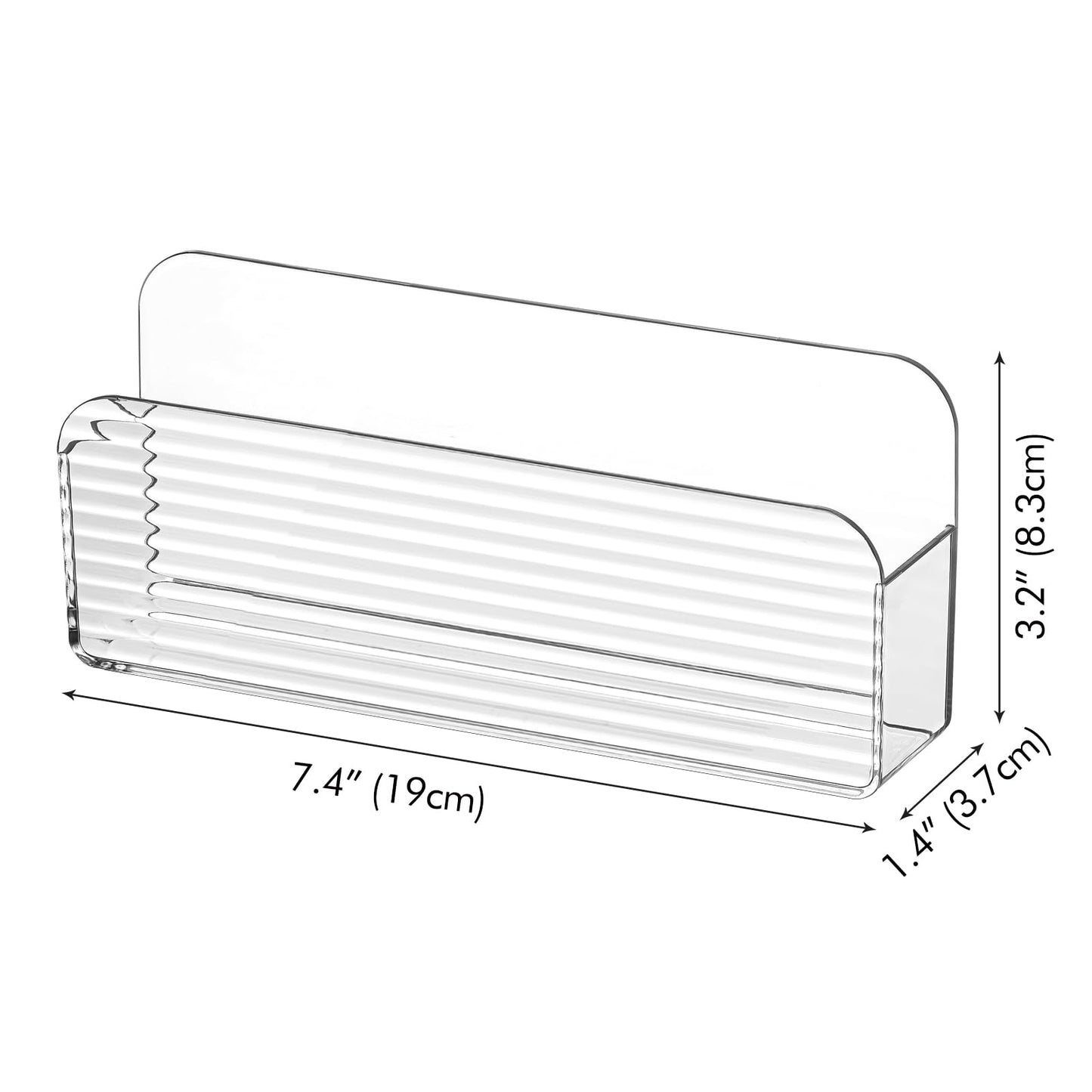 Poeland 3 Pack Wall Mounted Storage Organizer, Cabinet Door Organizer, Clear Storage Box for Bathroom, Bedroom, Mirror Medicine Cabinets (Transparent)