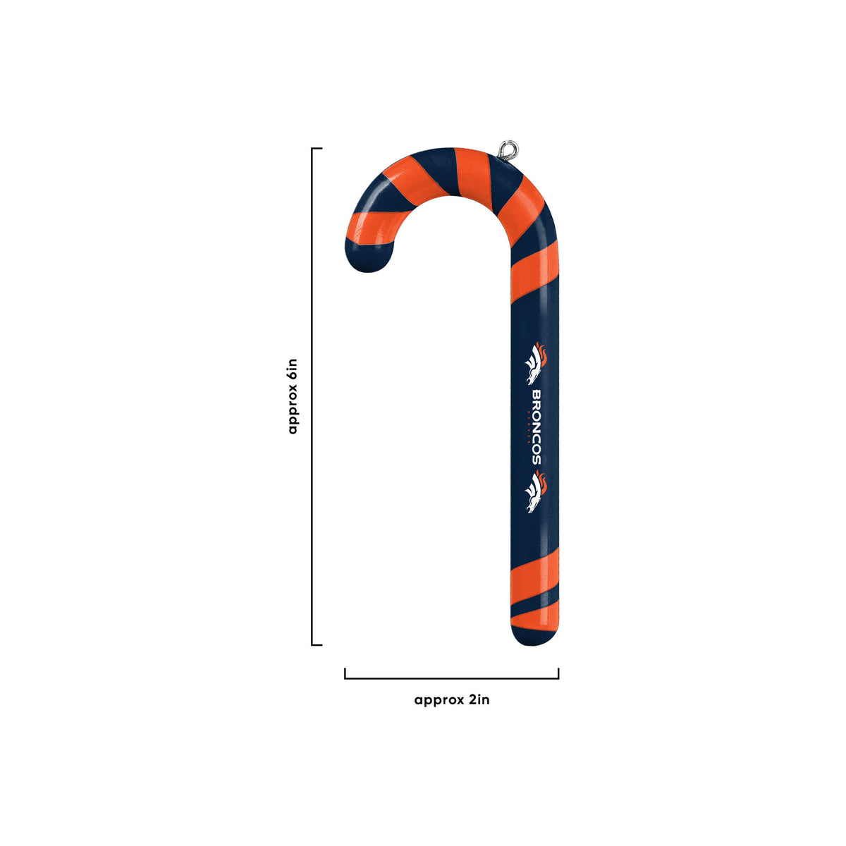 FOCO Denver Broncos NFL 12 Pack Candy Cane Ornament Set