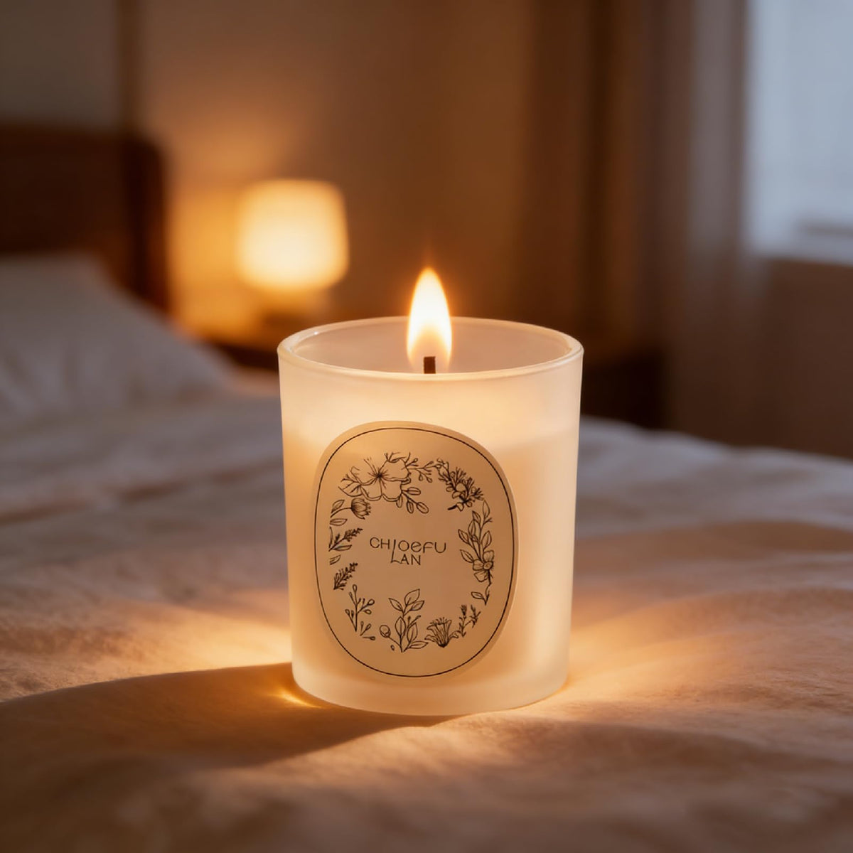Scented Candle, Round Frosted Atmosphere, Suitable for Home 3-in-1 Set (Gardenia/Jasmine/Osmanthus)
