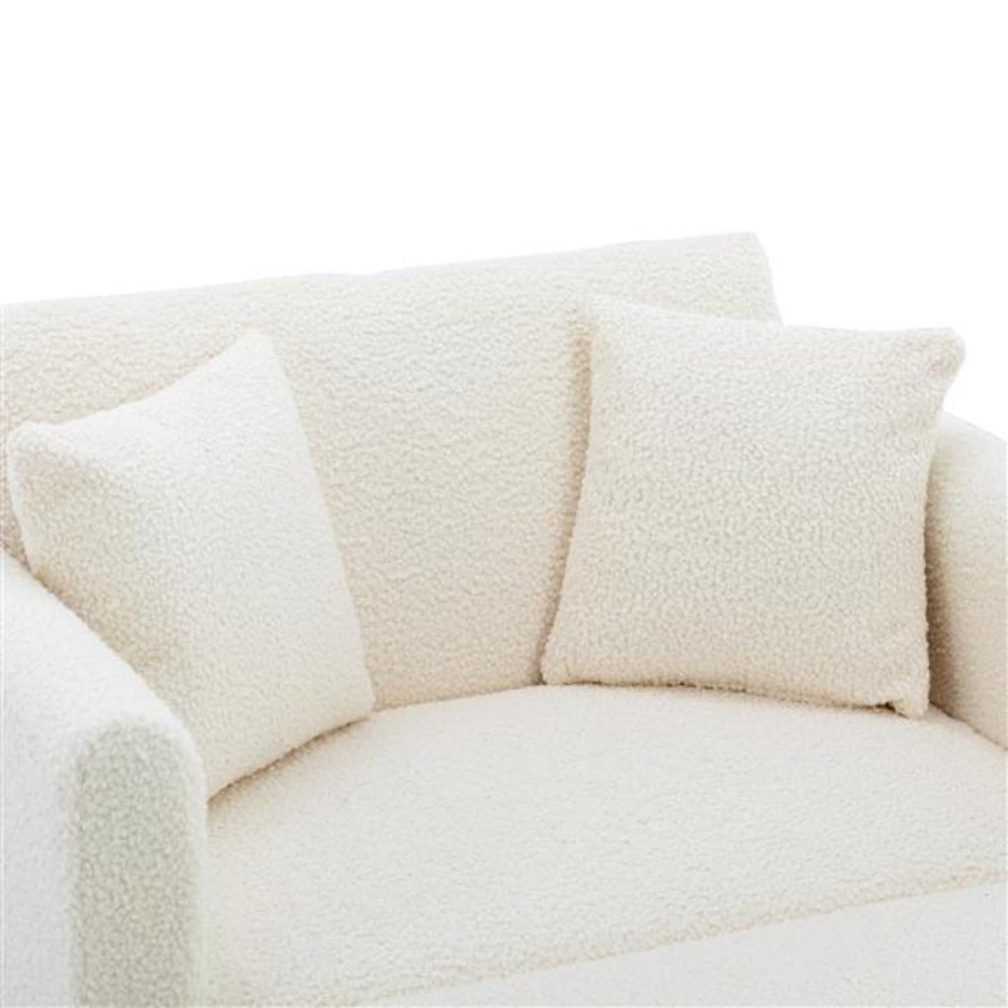 RENPINYOUX Stylish and Elegant Recliner, Armchair, Sofa Chair, Sofa Bed, Curved Edges, Thick Foam, Multi-Purpose, Suitable for Living Room, Bedroom, White