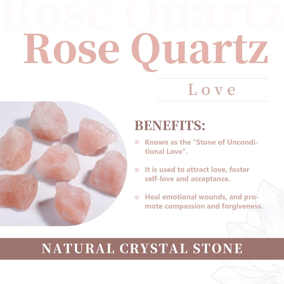 rockcloud Rose Quartz Platonic Solids Sacred Geometry with Merkaba Star Set, Healing Crystal Faceted Gemstones for Meditation Reiki Balancing, Pack of 7