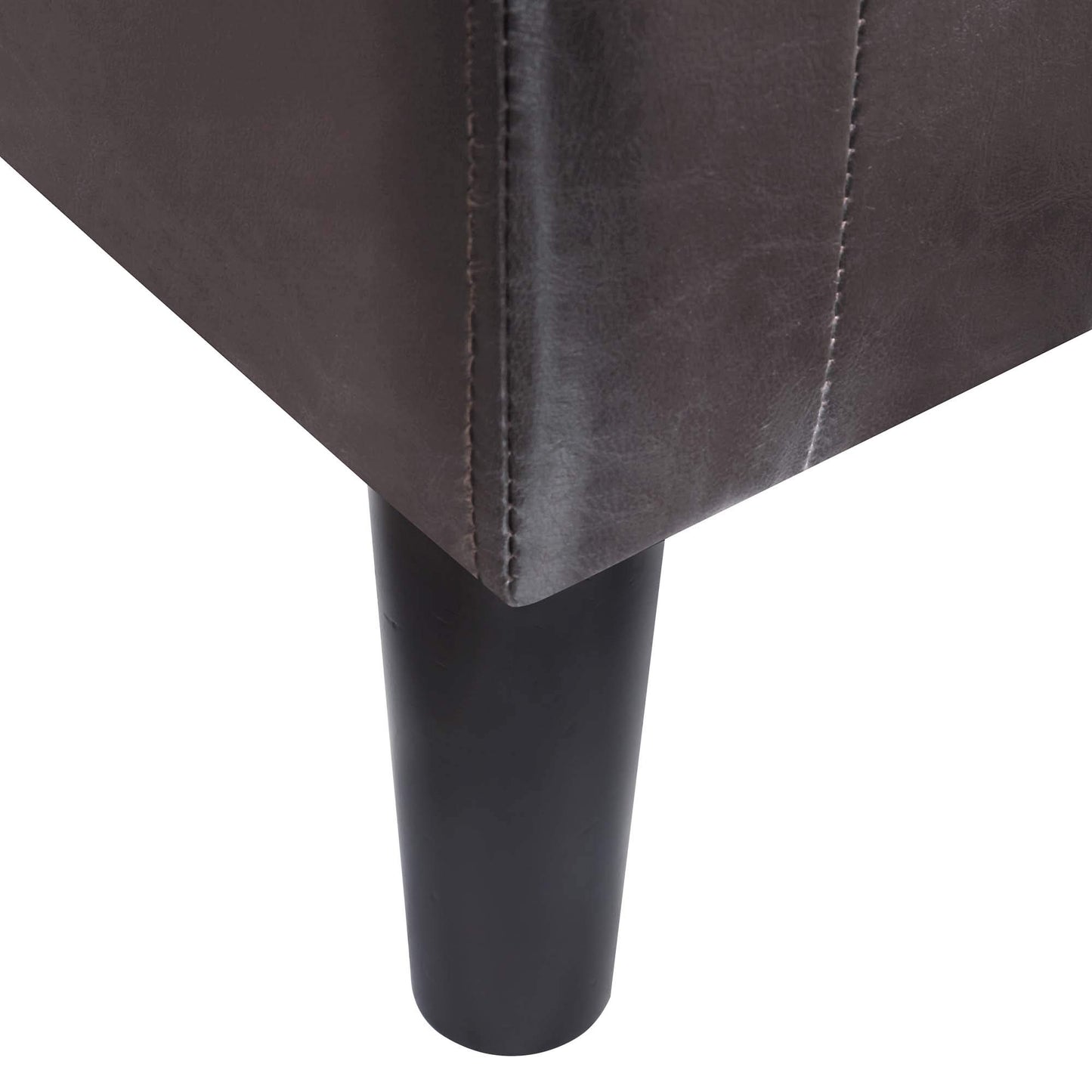 Convenience Concepts Take a Seat Churchill Accent Chair with Ottoman, Espresso Faux Leather