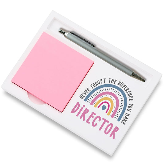 Director Gifts Sticky Note Holder, Thank You Gift for School Director, Program Executive Leader, Education Appreciation Week, Graduation or Holiday Recognition PB054
