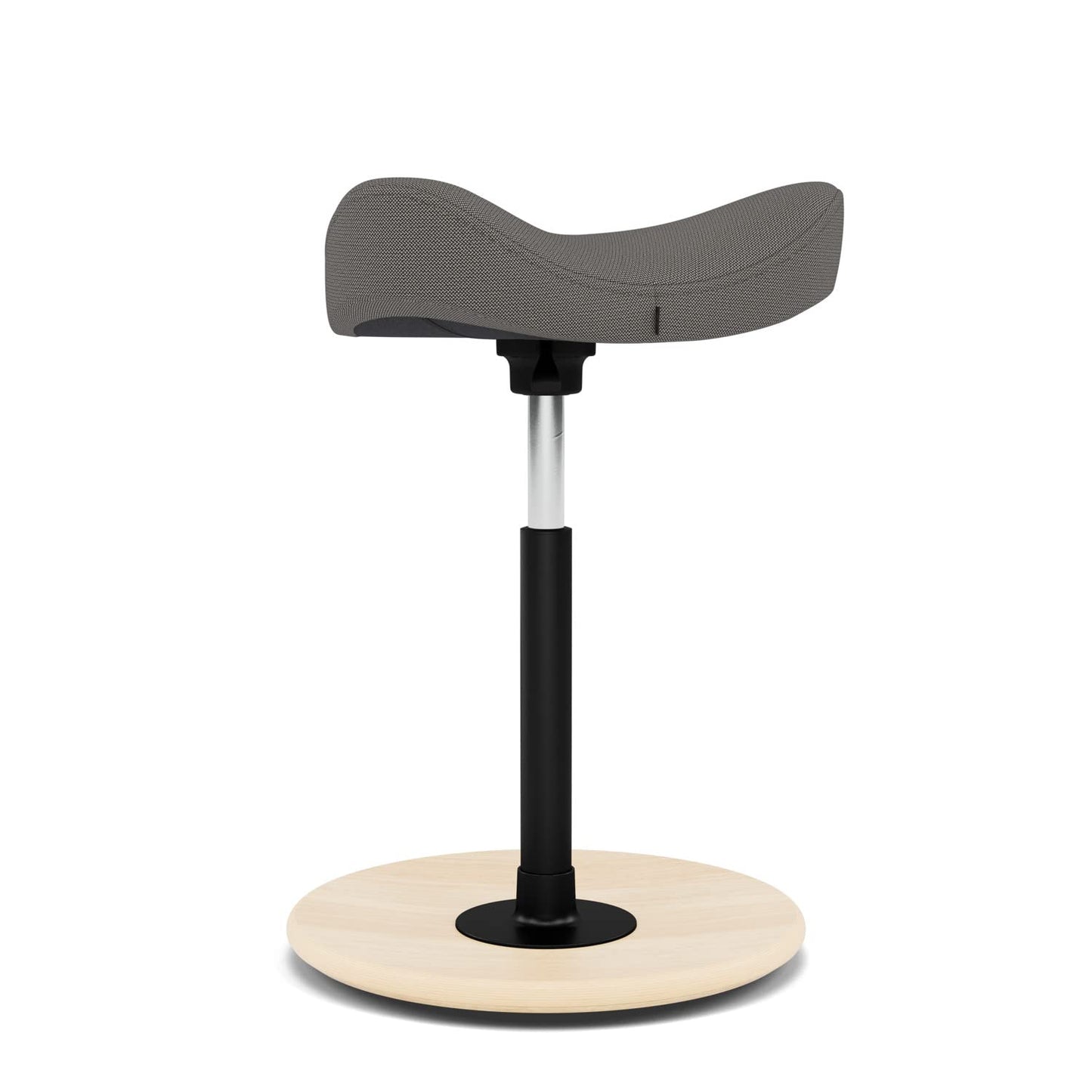 Varier Move Tilting Saddle Stool (Dark Grey Revive Fabric with Natural Ash Base)