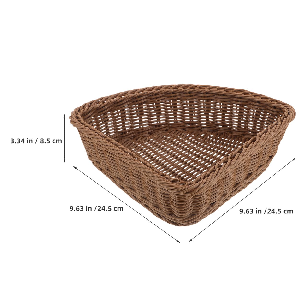 DOITOOL 2pcs Triangle Corner Storage Baskets Plastic Rotating Base, Small Triangle Shelf Organizers