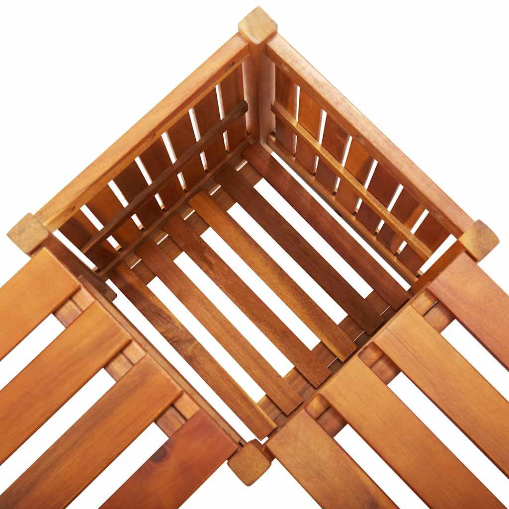 vidaXL 46.1 X 46.1 X 15.7 Solid Acacia Wood Garden Bench in Brown